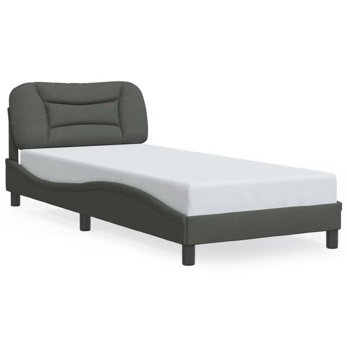 VidaXL Bed Frames Without Mattress Hvar, Upholstered Bed, Slat Base, Single Bed, Adult Bedroom Bed 3207731