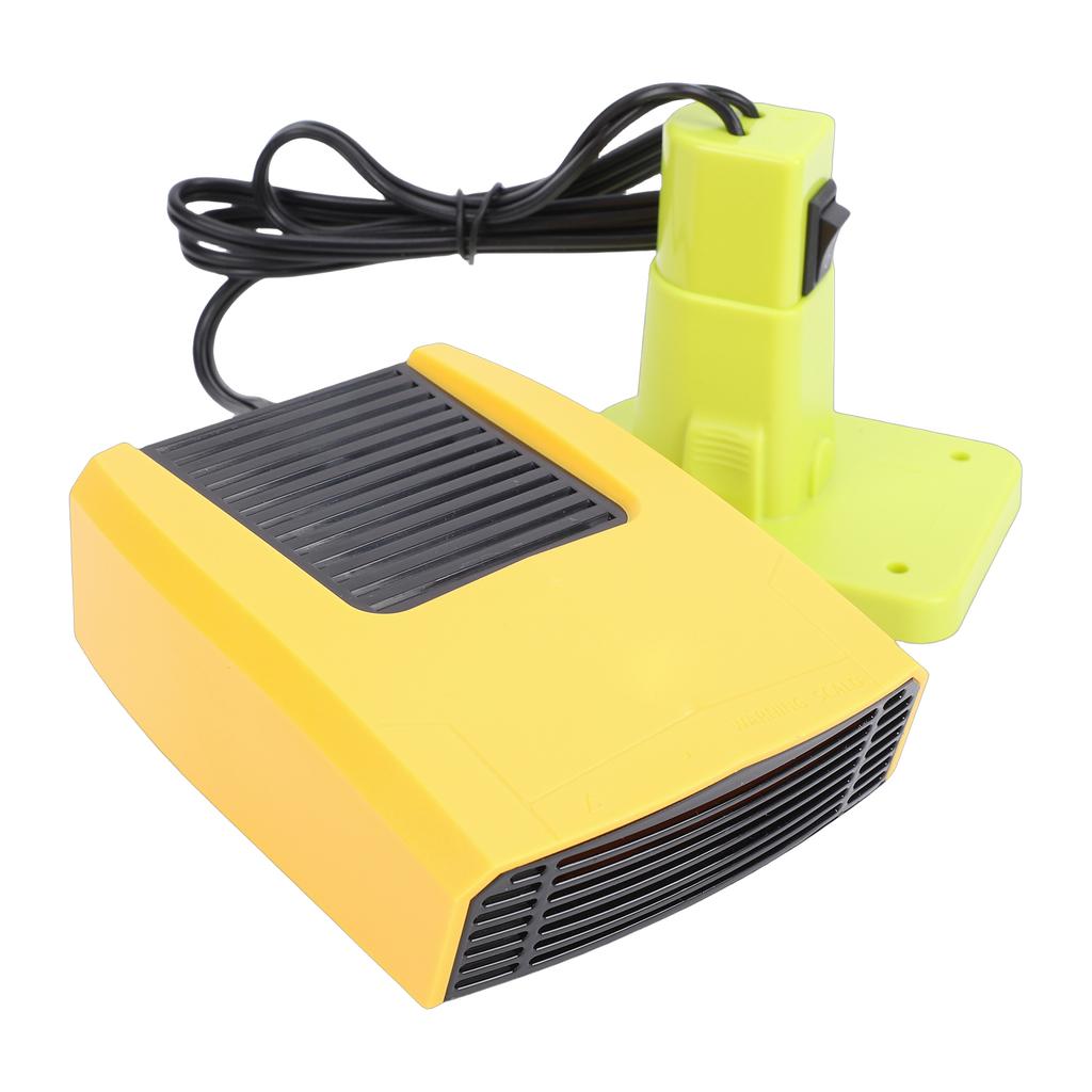 Electric Space Heater 200W Thermostat Portable Heater for Car Defrosting Defogging Battery Powered 2 Settings