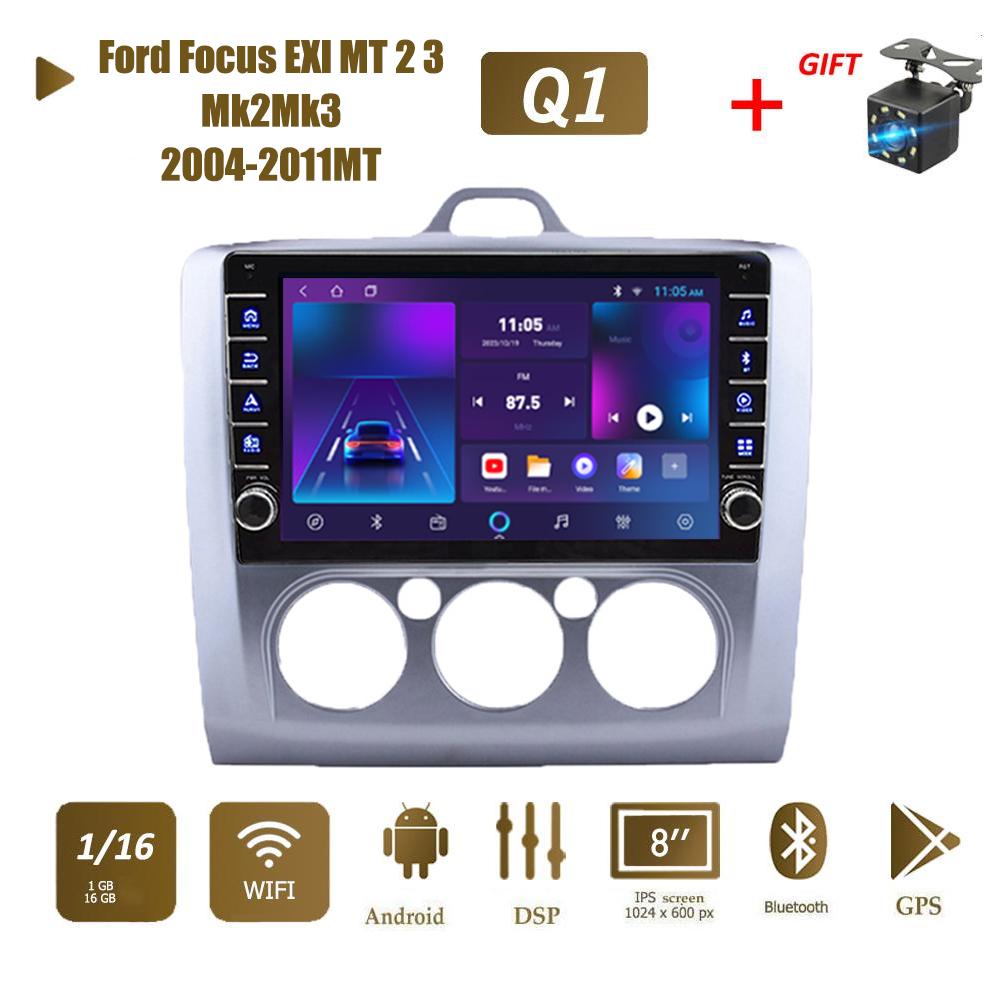 icreative Автомобильное радио на базе Android для Ford Focus EXI MT AT 2 3 Mk2 Mk3 2004-2011 с кнопочной ручкой, мультимедийный плеер, навигация, GPS 1 + 16 ГБ