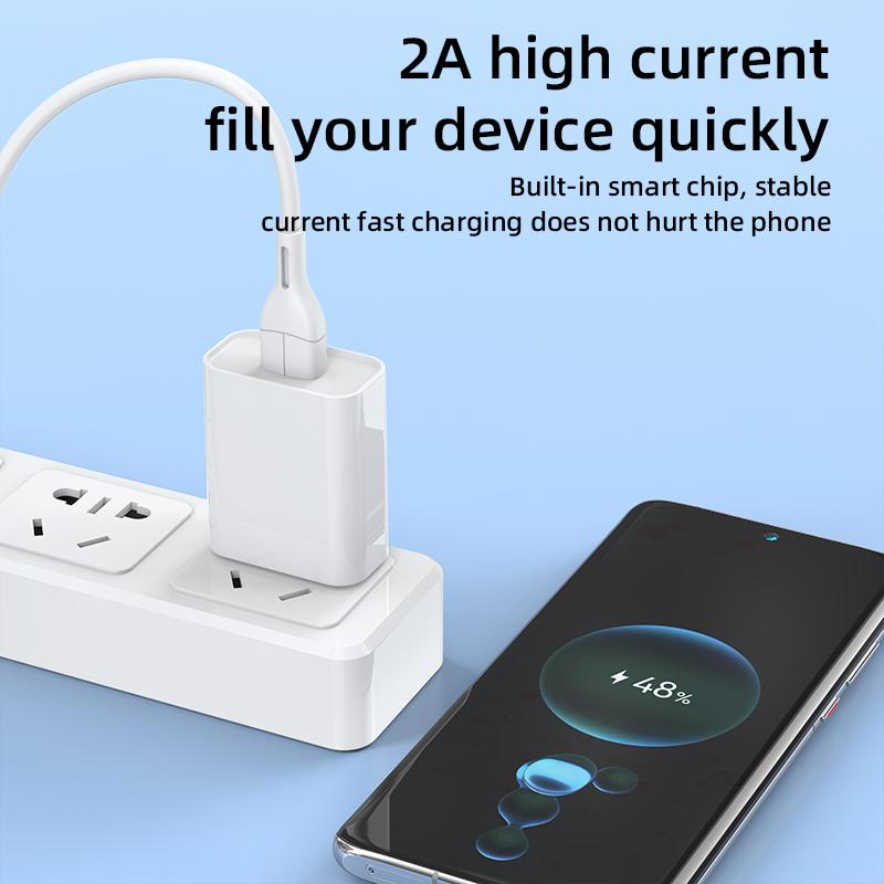 10 Вт USB Зарядное устройство 2 А Быстрая зарядка QC3.0 Настенный зарядный адаптер для Xiaomi14 OPPO Quick Charge 3.0 Вилка ЕС/США Зарядное устройство для телефона