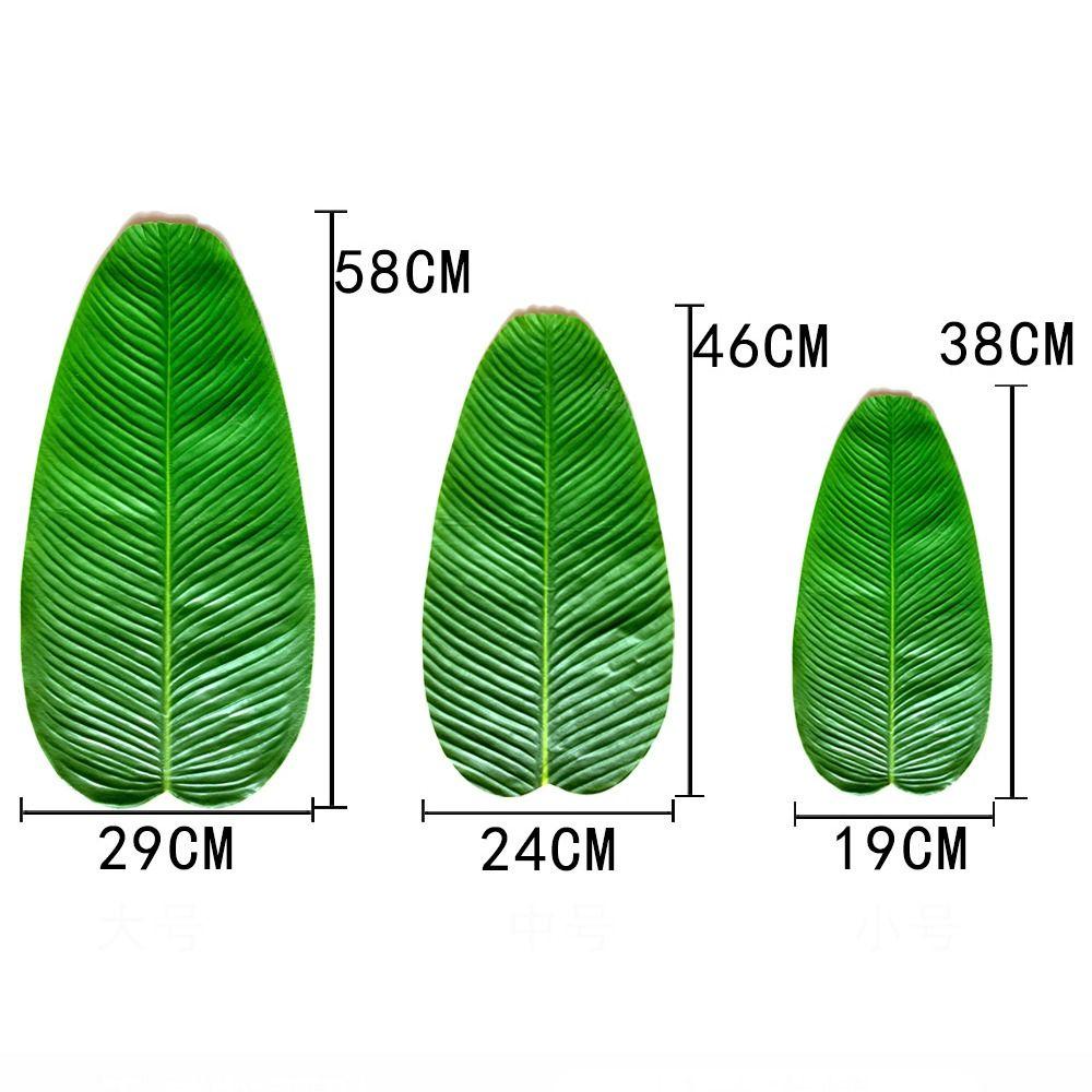1Pcs Simulation Artificial Banana Leaf Heat Resistant Kitchen Placemats  Party Wedding Decoration