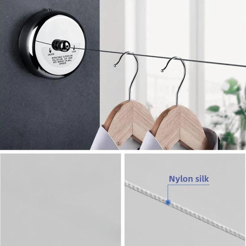 Новая 2,8 м Балкон Невидимая Выдвижная Бельевая Веревка Ванная Комната Общежитие Сушка Одежды Одеяло Организация Хранения Одежды Веревка