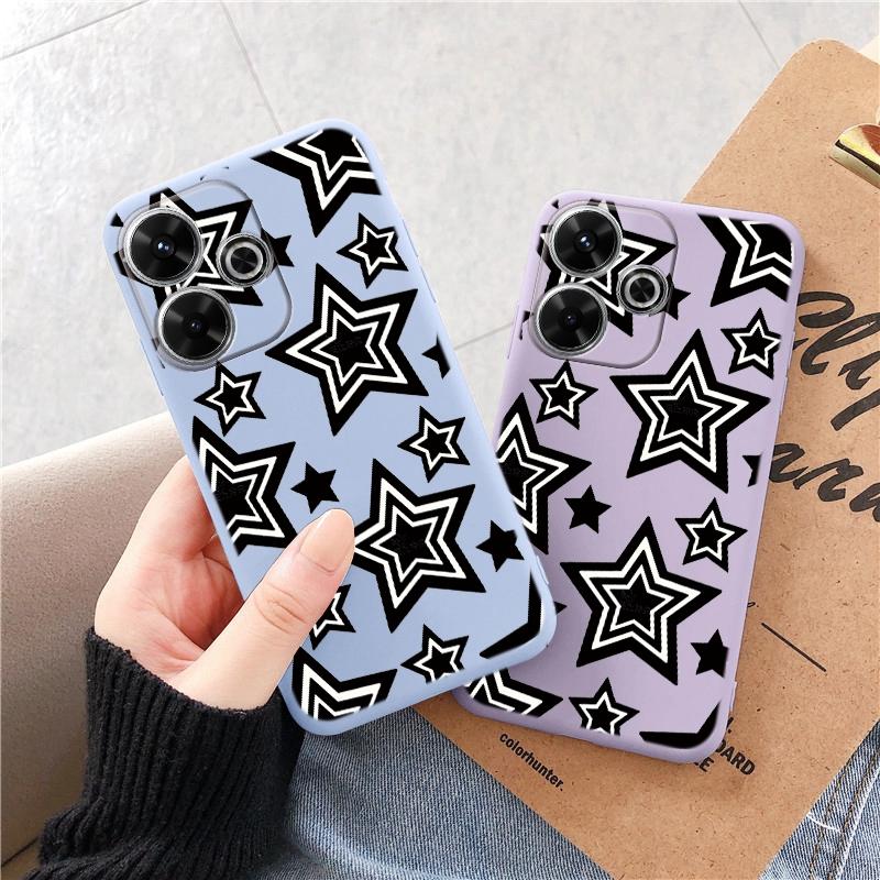 Мягкий силиконовый чехол с классным принтом звезд для Samsung A55 A35 M35 S24 Xiaomi Redmi Note 13 Pro 14 Poco C65 iPhone Huawei Honor Realme Camera Противоударный чехол