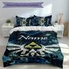 3pcs Custom Name The Legend of Zelda Breath of the Wild Bedding Set,Includes 1 Duvet Cover and 2 Pillowcases,All-season Bedroom Decor