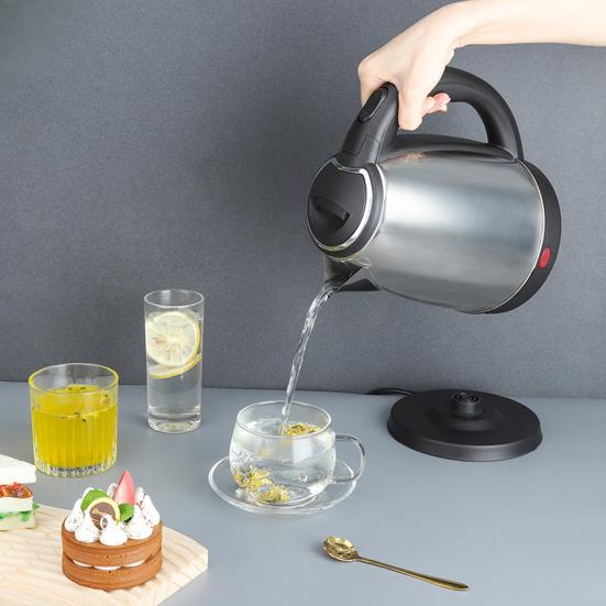 Маленький электрический чайник объемом 2 л с эргономичной ручкой, легко моющийся, портативный дорожный чайник, мини-водонагреватель с автоматическим отключением