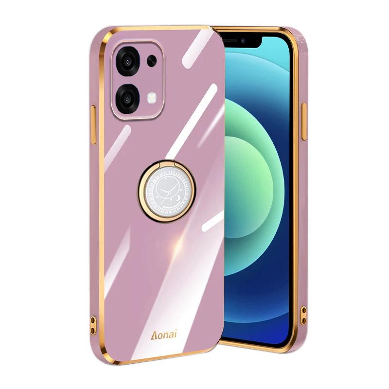 Чехол для OPPO A6 Pro Гладкий Гальванизированный Магнитный Кольцо-держатель Для OPPO A6 Pro Задняя крышка