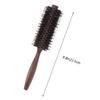 Professional Boar Bristle Nylon Round Hair Brush for Blow Drying Straightening Curling Styling Spiral Design Wooden Handle
