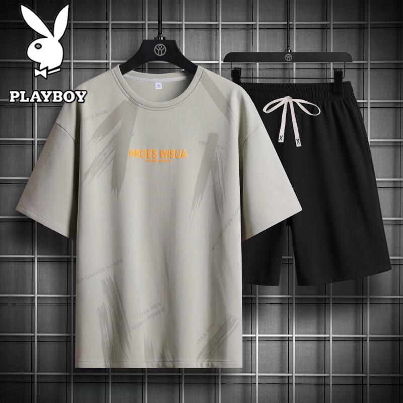 PLAYBOY Мужской летний повседневный спортивный комплект
