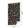 Kawaii Vegetables Wallpaper, Navy Blue and Yellow, for Living Room and Bedroom, 50x1000