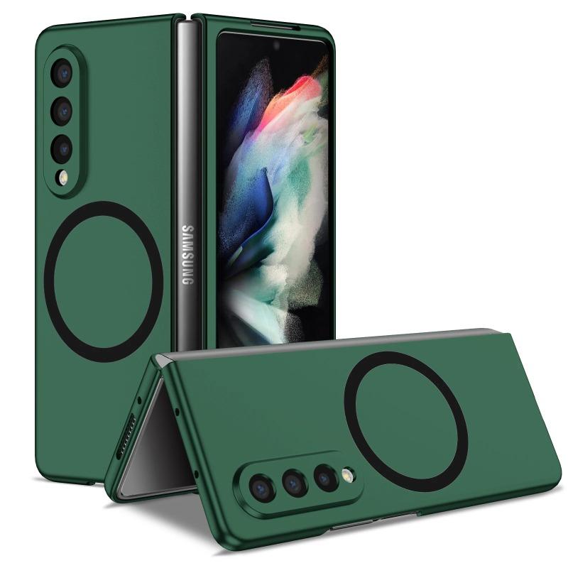 Простой матовый магнитный чехол для Samsung Z Fold 7 Fold6 Fold5 Fold4 Fold3 Magsafe Беспроводная зарядка Ударопрочный Жесткий чехол
