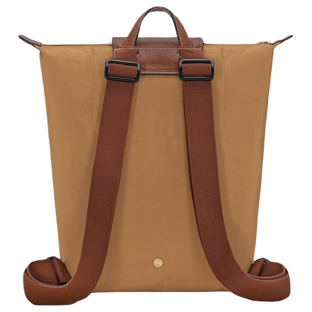 Longchamp Le Pliage Original Текстурированный Логотип Регулируемый Широкий Плечевой Ремень Переработанный Полиамид Рюкзак Женский рюкзак Коричневый 10284089P86