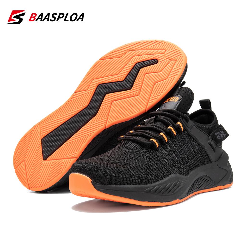 BAASPLOA Men's Running Shoes Casual Lace-Up Men's Outdoor Sports Breathable Lightweight Men's Running Shoes