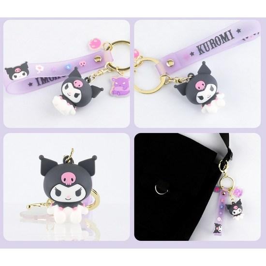 Bunnyland Sanrio Characters Figure Keyring, Kuromi, 1 Piece, a Popular Character In Korea