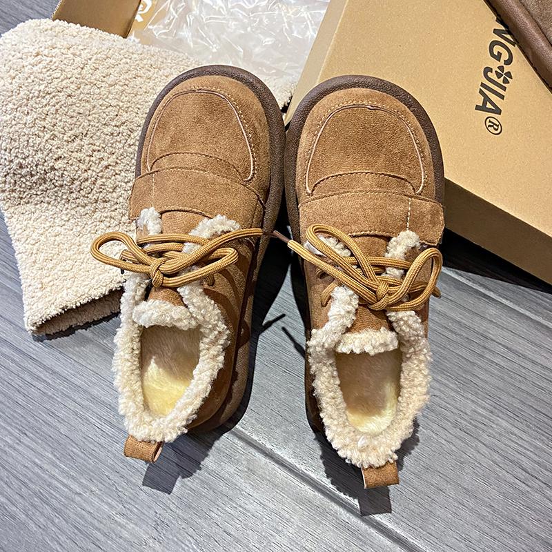 CRLAYDK 2024 зимние женские мокасины без застежек, теплые мокасины с меховой подкладкой, повседневные модные удобные туфли на плоской подошве для дома и отдыха