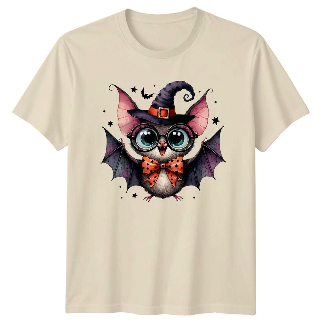 Halloween Bat Witch Hat Unisex TShirt Holidays Halloween Unisex Unisex Graphic Tee