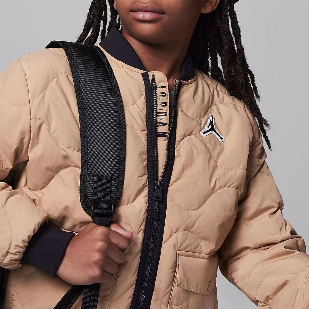 Jordan Embroidered Letter Casual Down Jacket Kids Outerwear Maize FZ6538-200