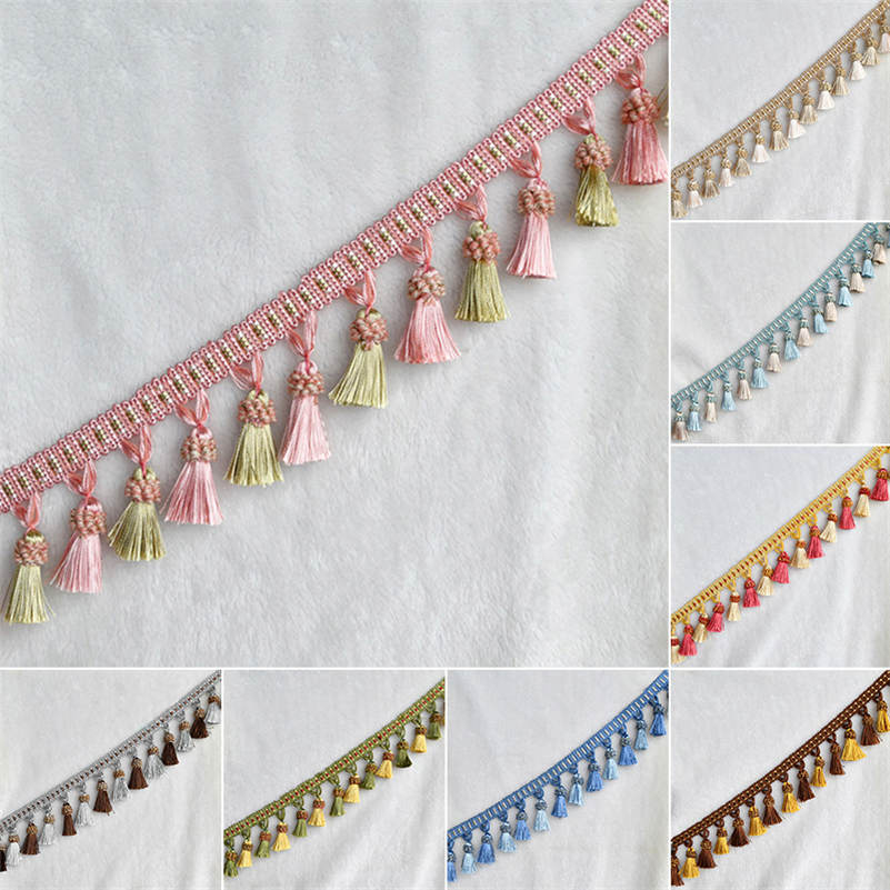 1 метр занавески украшение дома кисточка ремесло красочная бахрома отделка кружевная лента обивка