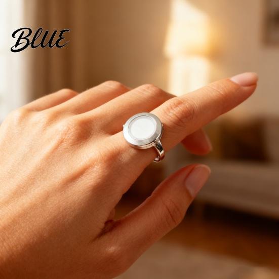 Unique Ring with Storage Box Round Photo Locket Adjustable Holds