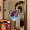 Red Birds Christmas Ornaments Couple Bird Heart Shaped Ornament for Xmas