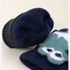 Unisex autumn and winter cartoon cute half finger flip knitted wool cold and warm primary school children's gloves
