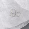 925 Sterling Silver Moon Star Hoop Earring For Women Men Ear Jewelry Party Gifts Wholesale
