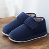 Модные утепленные и теплые мужские ботинки для мужчин и женщин среднего и пожилого возраста, нескользящие домашние хлопковые туфли на платформе