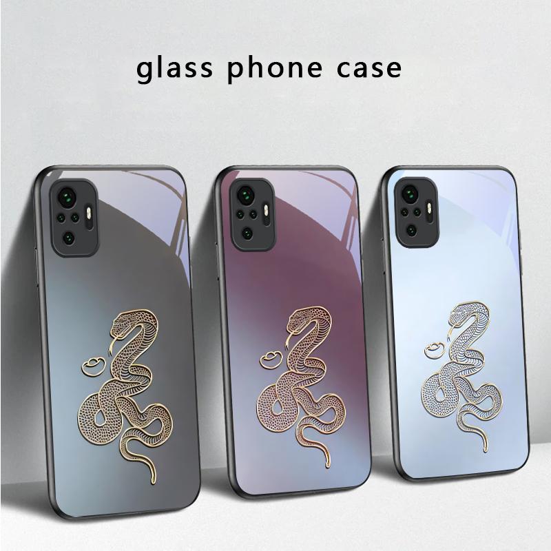 Секретный узор Xuanjin для Redmi Note 14 Pro+ 13 Pro 8 9 9S 12S 10 Pro 11 12 13C 14C A3 12 13 K60 Ultra Черный Стеклянный Чехол для Телефона