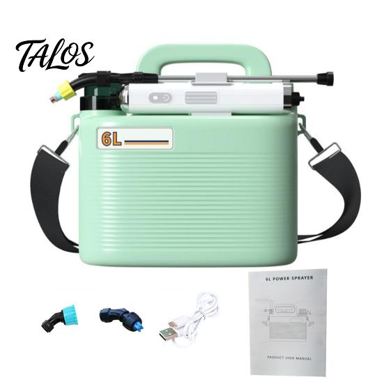 Lawn Care Sprayer 6L Electric USB Rechargeable with Telescopic Wand 3 Nozzles Portable Battery Powered Water for Garden Yard Retractable Spray Boom