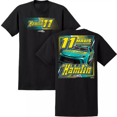 Denny Hamlin Mavis Black 2-Spot T-Shirt Mens Womens Tees Top