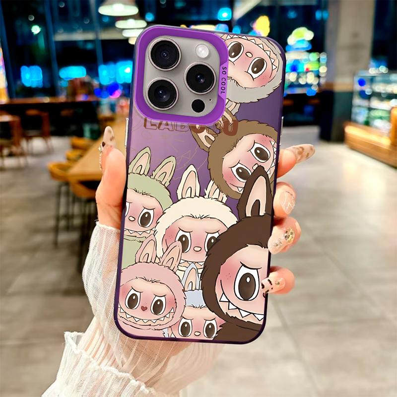 Модный чехол «Веселая вечеринка Лабубу» для iPhone 7 X 11 12 13 14 15 16 серий, для Samsung Galaxy серий A12 A23 A54 S21 S22 S23 S24 S25...