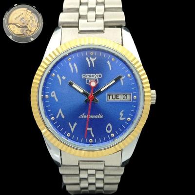 Б/У SEIKO 5 АВТОМАТИЧЕСКИЕ ЯПОНСКИЕ МУЖСКИЕ РЕДКИЕ ЗОЛОТЫЕ ЧАСЫ С МЕХАНИЗМОМ 575b-a305235-2