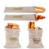 Homemade Reusable Linen Bread French Baguette Drawstring Kitchen Storage Bag