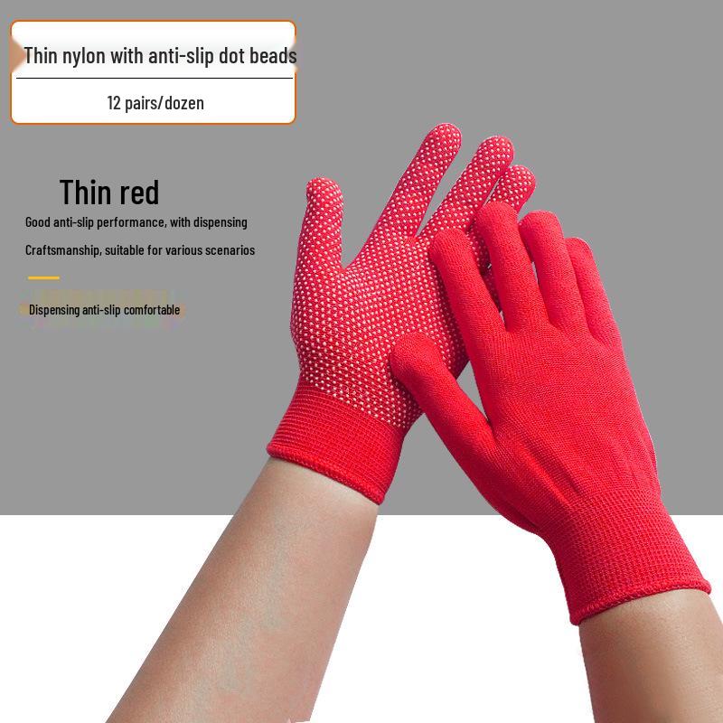Durable Non-Slip Cotton Work Gloves for Men and Women