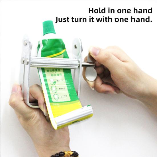 Алюминиевый сплав Выжималка Дозатор зубной пасты Компактный дизайн Портативный отжимной тюбик зубной пасты Ручной роликовый инструмент