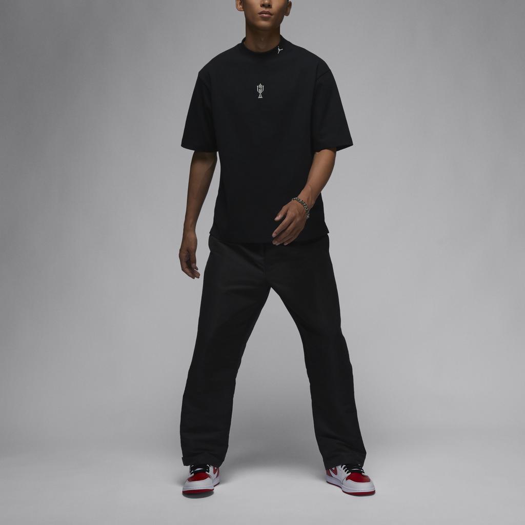Trophy Room X Jordan SS24 Американская винтажная футболка с круглым вырезом и короткими рукавами, мужские топы, черные FQ3845-010