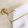 Towel Bars Double Rails Brass Wall Shelves Towel Holder Bath Shelf Towel Hanger Bathroom Accessories Black Towel Rack HJ-1311
