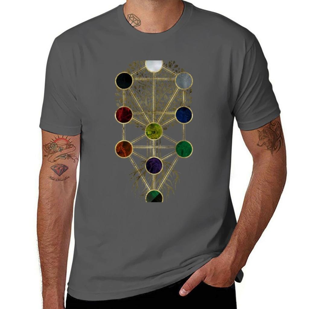 Kabbalah The Tree Of Life Etz Hayim Tshirt Casual Basic Short Sleeve Tshirt