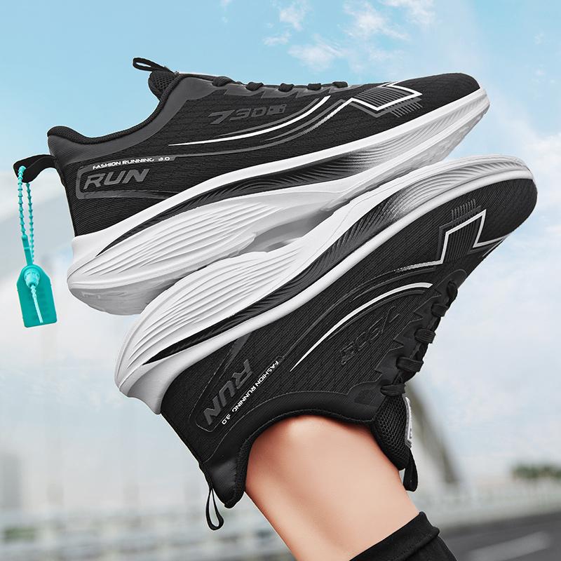 Mens Sports Shoes Thick Sole Running Shoes Breathable High Quality Soft Sole Outdoor Sports Leisure Mesh Men's Running Shoes