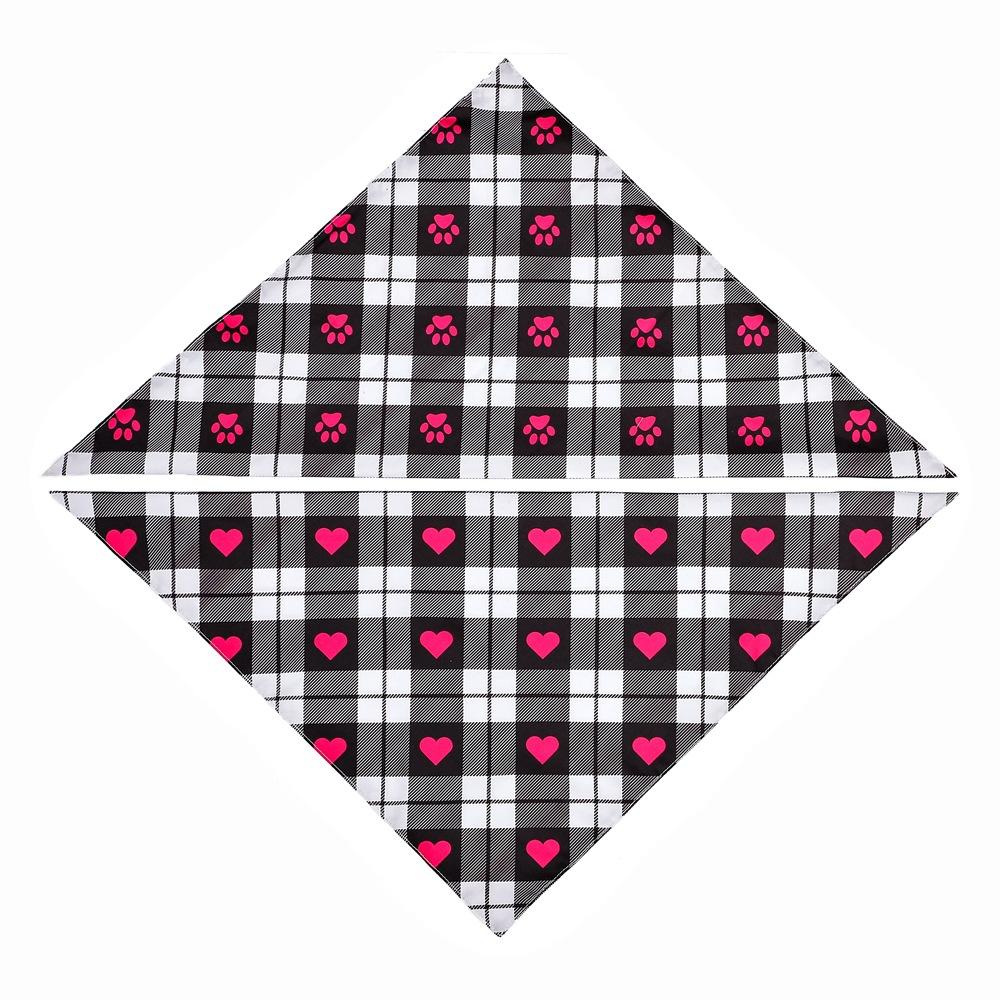 Tanpopo Custom Print Heart Pet Bandana Reversible Triangular Scarf Towel Valentine's Day Gift Funny Dog Bandanas Lovely Supplies
