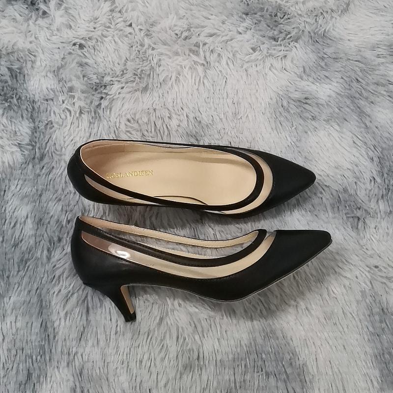 Новые матовые женские туфли-лодочки на низком каблуке с острым носком и красной подошвой, женские туфли-лодочки на низком каблуке, для работы, карьеры, весна-осень