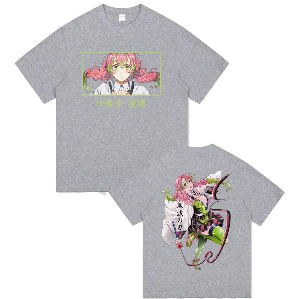 Аниме Клинок, рассекающий демонов Канроджи Мицури Футболка Kimetsu No Yaiba Эстетичная одежда Футболки Унисекс Мода Оверсайз Хлопковая футболка