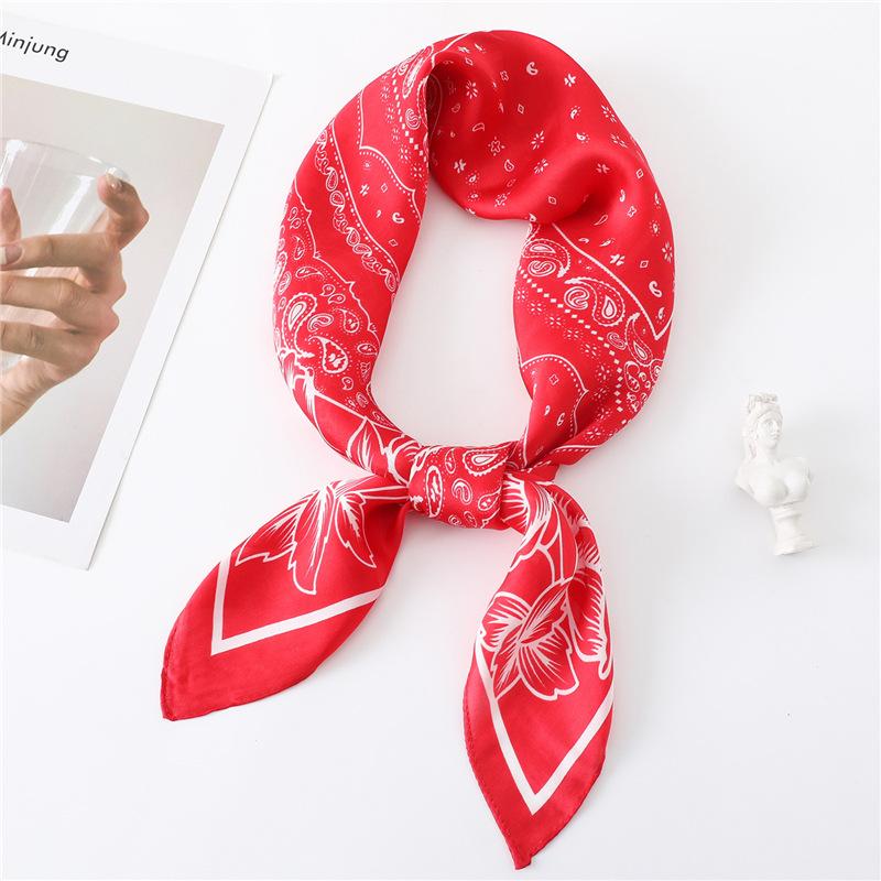 70 * 70cm New Silk Small Square Scarf For Women'S Neck Protection Professional Scarf Versatile Hair Tie Headscarf Scarf
