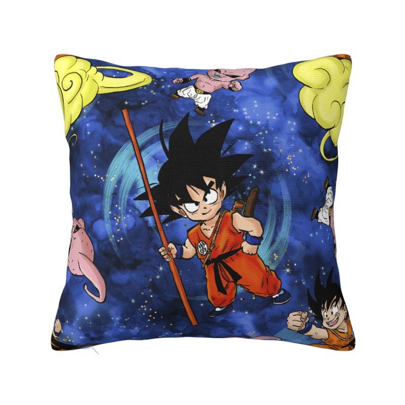 Custom Luxury Dragons Ball Goku Cushion Cover Velvet Anime Manga Pillow Case
