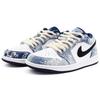 Jordan Air Jordan 1 Low Винтажные Баскетбольные Кроссовки Мужские Черно-Бело-Синие CZ8455-100(команда-А)-Случайные упаковочные пакеты