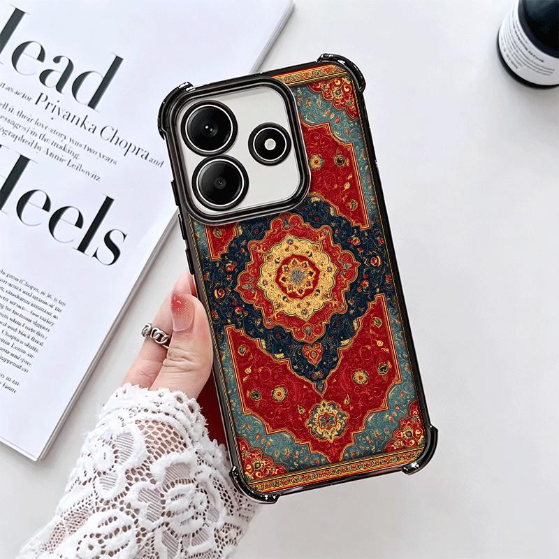 Персидский ковер Цветочный узор Мягкий чехол для телефона для Xiaomi Redmi Note 14 15 Pro Plus 13 12 11S 11T 5G 10 9S 9 Покрытие Противоударный Fu