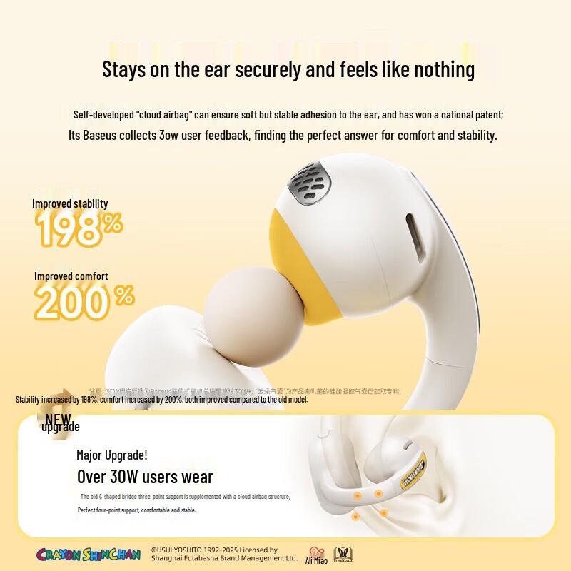 Baseus MC1 AI Open-Ear Clip-On Bluetooth Earphone Crayon Shin-chan Edition