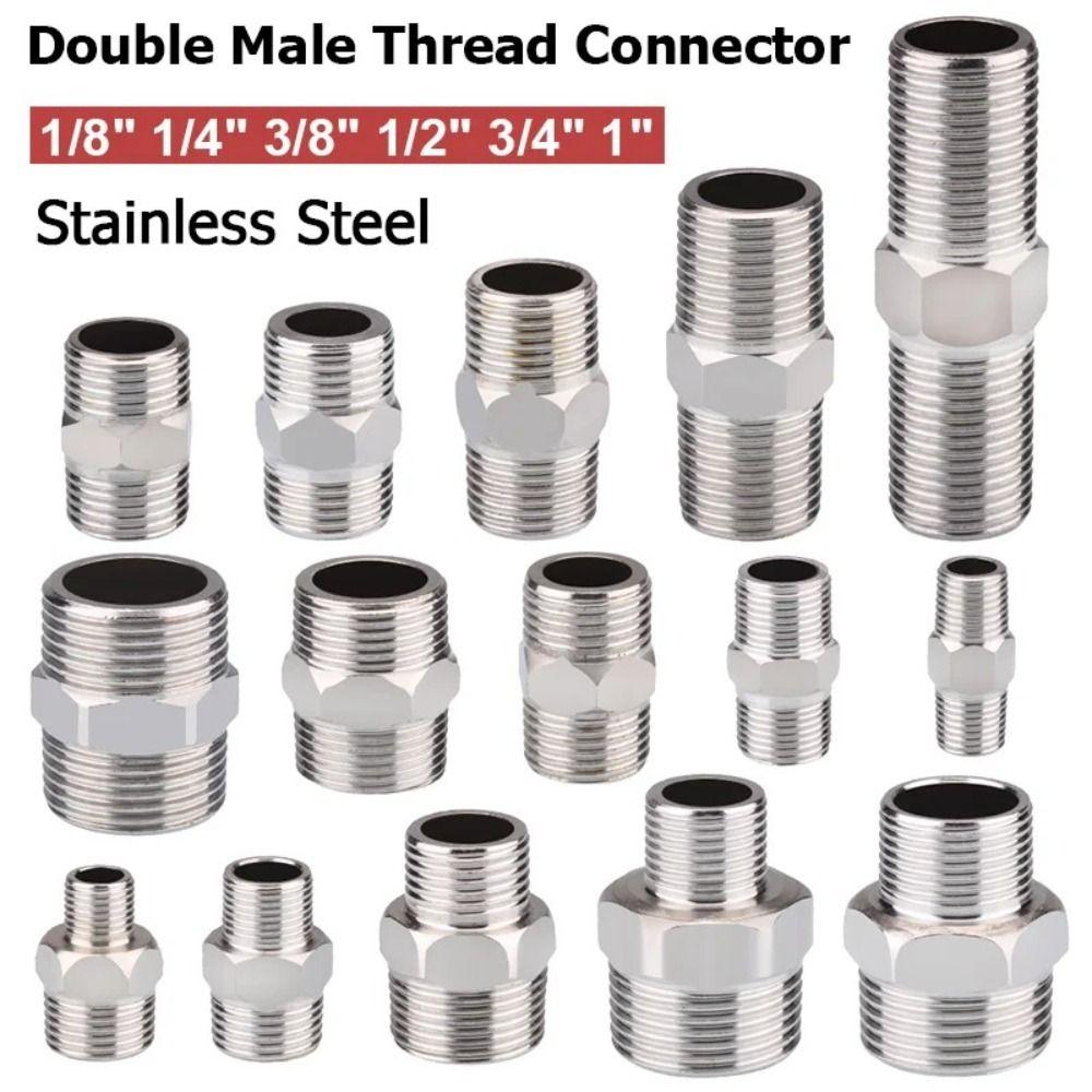 201 Stainless Stainless Steel Hex Nipple Thickened Hex Nipple Union  Water Oil Air
