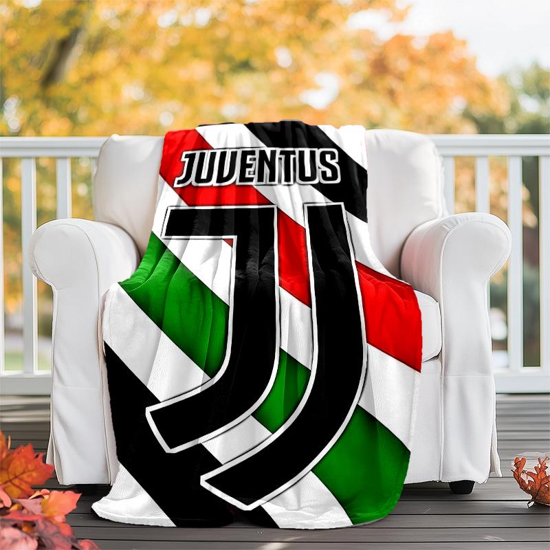 Juventus FC logo printed throw blanket—soft,warm;versatile blanket for all seasons—perfect as &air-conditioning throw,nap blanket