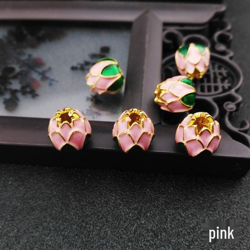 Перегородчатые бусины-разделители 'Лотос' - Эмаль из чистой меди, материалы для изготовления украшений своими руками