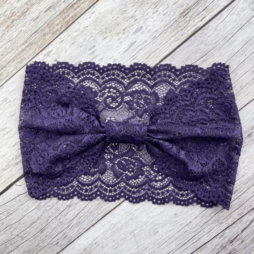 Soft Lace Trim Headband Bow Fabric Headband Sport Yoga Elastic Headwear Running